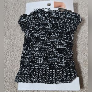 Sonoma Black and White Knit Boot Toppers